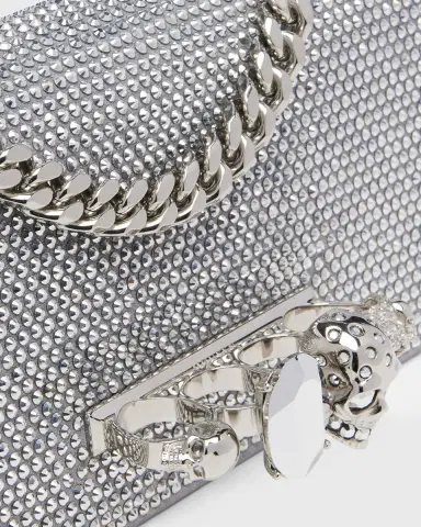 Alexander McQueen Jewelled Rhinestone Leather Shoulder Bag | Thumbnail 3 Alexander McQueen Jewelled Rhinestone Leather Shoulder Bag | Thumbnail 3