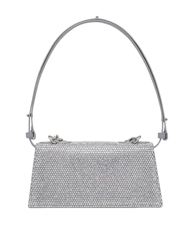 McQueen Jewelled Rhinestone Leather Shoulder Bag