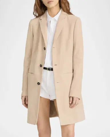 FRAME The Sleek Suede Coat | Thumbnail 3 FRAME The Sleek Suede Coat | Thumbnail 3