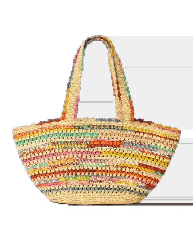 BTB Los Angeles Ornella Striped Raffia Tote Bag | Thumbnail 2 BTB Los Angeles Ornella Striped Raffia Tote Bag | Thumbnail 2