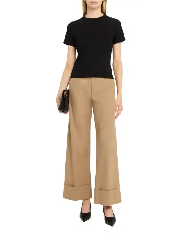FRAME The Cuffed Slim Palazzo Trousers