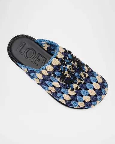 Loewe x Paula's Ibiza Men's Crochet Raffia Flex Mules | Thumbnail 3 Loewe x Paula's Ibiza Men's Crochet Raffia Flex Mules | Thumbnail 3