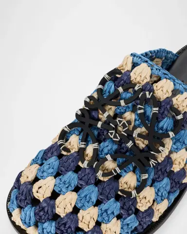 Loewe x Paula's Ibiza Men's Crochet Raffia Flex Mules | Thumbnail 4 Loewe x Paula's Ibiza Men's Crochet Raffia Flex Mules | Thumbnail 4