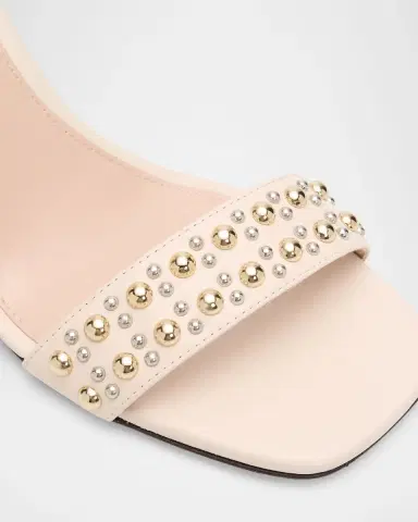 Stuart Weitzman 85mm Perry Embellished Leather Sandals | Thumbnail 4
