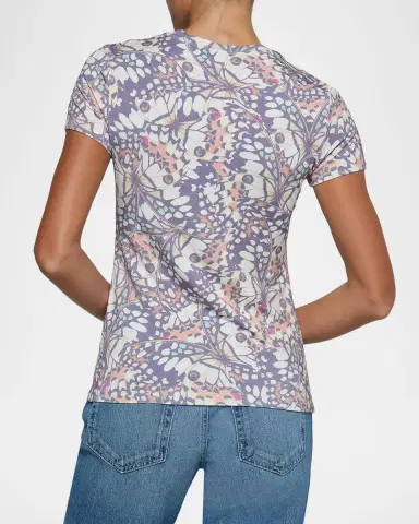L'Agence Ressi Fitted Butterfly-Print T-Shirt | Thumbnail 2 L'Agence Ressi Fitted Butterfly-Print T-Shirt | Thumbnail 2