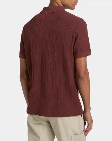 Vince Men's Drop-Needle Stripe Pima Cotton Polo Shirt | Thumbnail 2