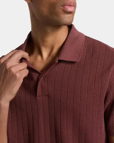 Vince Men's Drop-Needle Stripe Pima Cotton Polo Shirt | Thumbnail 4