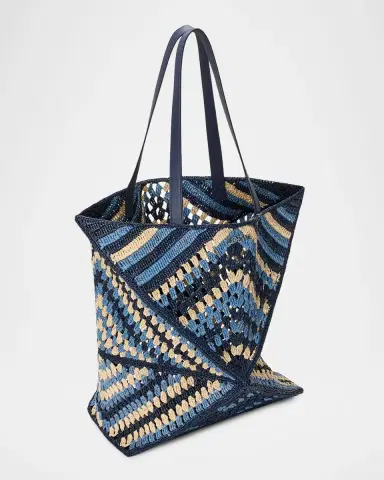 Loewe x Paula's Ibiza Men's Puzzle Fold XL Raffia Tote Bag | Thumbnail 2 Loewe x Paula's Ibiza Men's Puzzle Fold XL Raffia Tote Bag | Thumbnail 2