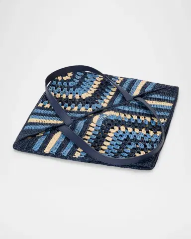 Loewe x Paula's Ibiza Men's Puzzle Fold XL Raffia Tote Bag | Thumbnail 5 Loewe x Paula's Ibiza Men's Puzzle Fold XL Raffia Tote Bag | Thumbnail 5