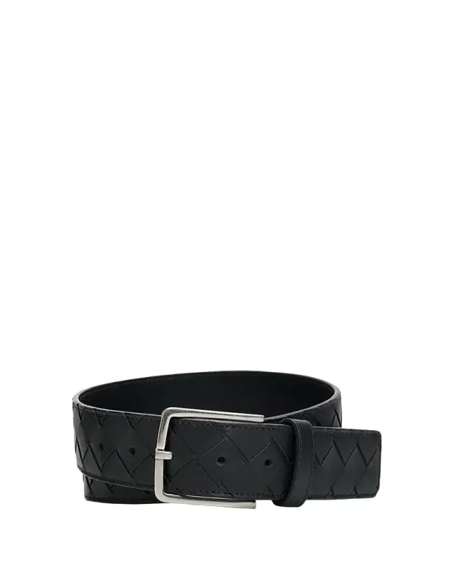 Bottega Veneta Men 's Maxi-Intrecciato Leather Belt