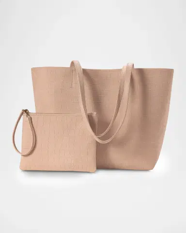 GiGi New York Hunter Croc-Embossed Nubuck Leather Tote Bag | Thumbnail 3