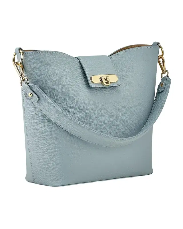 GiGi New York Isabel French Calfskin Leather Bucket Bag