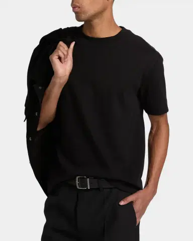 Vince Men's Peached Cotton Jersey T-Shirt | Thumbnail 3 Vince Men's Peached Cotton Jersey T-Shirt | Thumbnail 3
