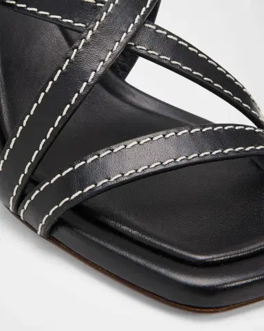 Stuart Weitzman 85mm Park Leather Block-Heel Sandals | Thumbnail 4