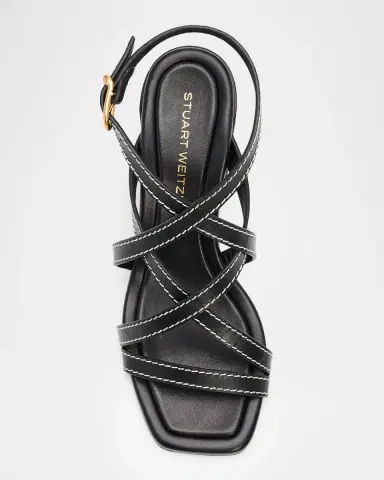 Stuart Weitzman 85mm Park Leather Block-Heel Sandals | Thumbnail 5