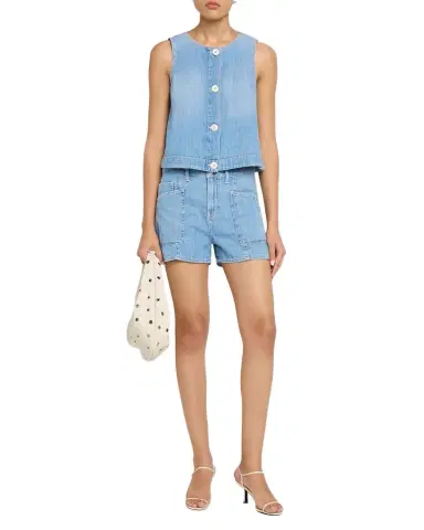 L'Agence Kyra High-Rise Denim Shorts | Thumbnail 1 L'Agence Kyra High-Rise Denim Shorts | Thumbnail 1