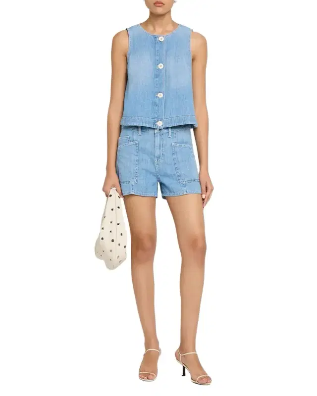 Kyra High-Rise Denim Shorts