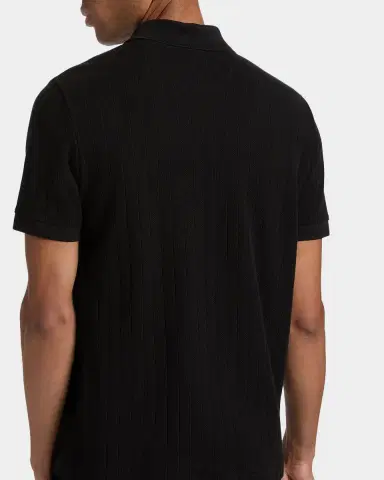 Vince Men's Drop-Needle Stripe Pima Cotton Polo Shirt | Thumbnail 2 Vince Men's Drop-Needle Stripe Pima Cotton Polo Shirt | Thumbnail 2