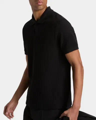Vince Men's Drop-Needle Stripe Pima Cotton Polo Shirt | Thumbnail 6 Vince Men's Drop-Needle Stripe Pima Cotton Polo Shirt | Thumbnail 6