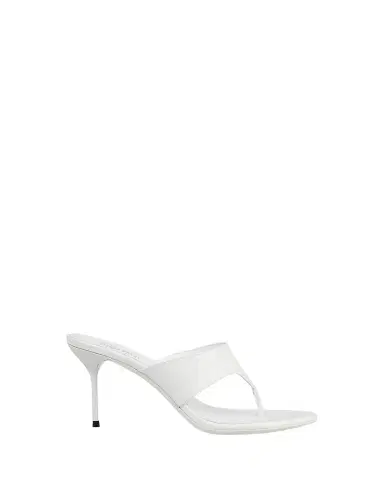 Paris Texas Lidia Patent Leather Stiletto Thong Mule Sandals | Thumbnail 1 Paris Texas Lidia Patent Leather Stiletto Thong Mule Sandals | Thumbnail 1