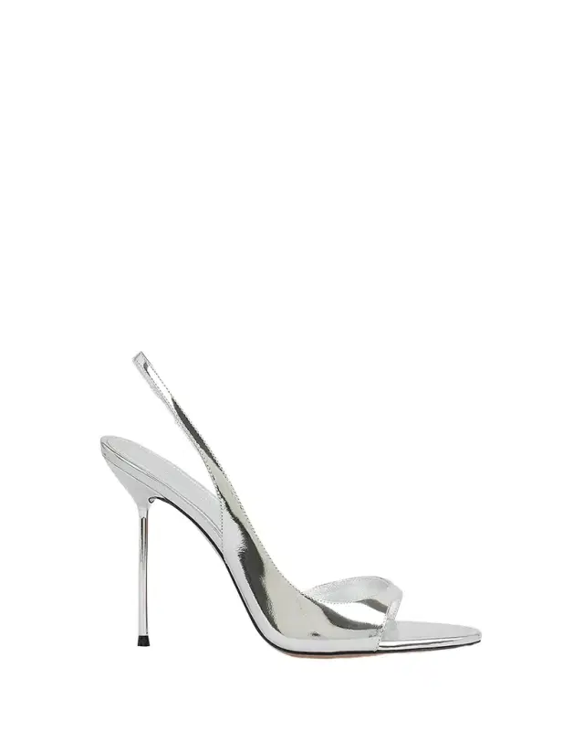 Lidia Metallic Leather Stiletto Slingback Sandals