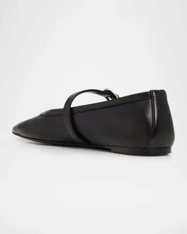 Stuart Weitzman Sai Leather Mary Jane Ballerina Flats | Thumbnail 3 Stuart Weitzman Sai Leather Mary Jane Ballerina Flats | Thumbnail 3