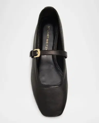 Stuart Weitzman Sai Leather Mary Jane Ballerina Flats | Thumbnail 5 Stuart Weitzman Sai Leather Mary Jane Ballerina Flats | Thumbnail 5