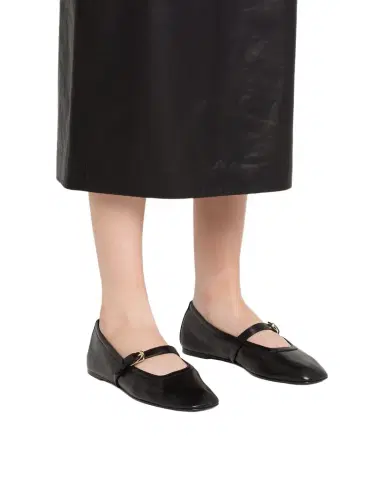 Stuart Weitzman Sai Leather Mary Jane Ballerina Flats | Thumbnail 1 Stuart Weitzman Sai Leather Mary Jane Ballerina Flats | Thumbnail 1
