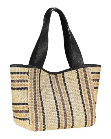 Gigi New York Mercer Multi-Striped Raffia Tote Bag | Thumbnail 1 Gigi New York Mercer Multi-Striped Raffia Tote Bag | Thumbnail 1