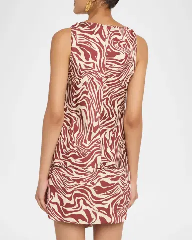 TANYA TAYLOR Penny Twisted-Shoulder Sleeveless Silk Top | Thumbnail 2