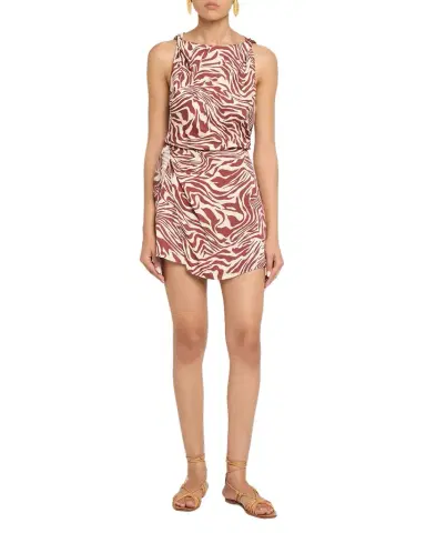 TANYA TAYLOR Penny Twisted-Shoulder Sleeveless Silk Top | Thumbnail 1