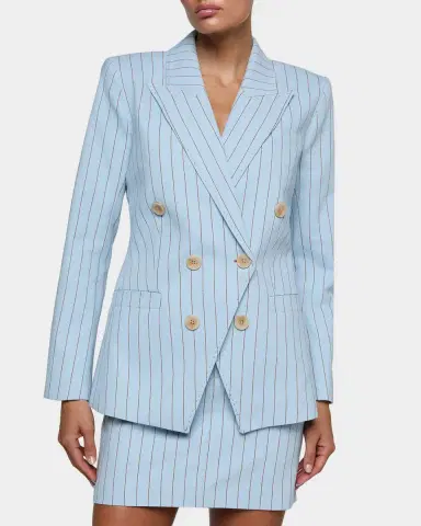 L'Agence Kyomi Pinstripe Double-Breasted Blazer | Thumbnail 3 L'Agence Kyomi Pinstripe Double-Breasted Blazer | Thumbnail 3