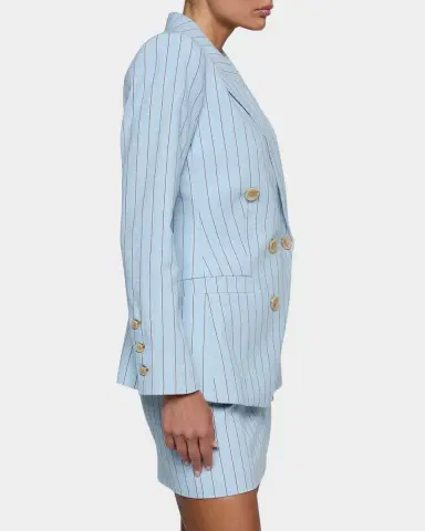L'Agence Kyomi Pinstripe Double-Breasted Blazer | Thumbnail 4 L'Agence Kyomi Pinstripe Double-Breasted Blazer | Thumbnail 4