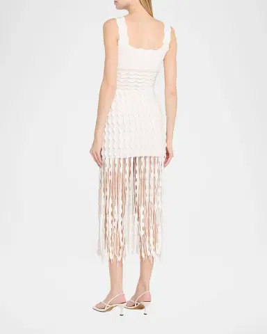 Simkhai Brionne Scalloped Knit Midi Dress | Thumbnail 2