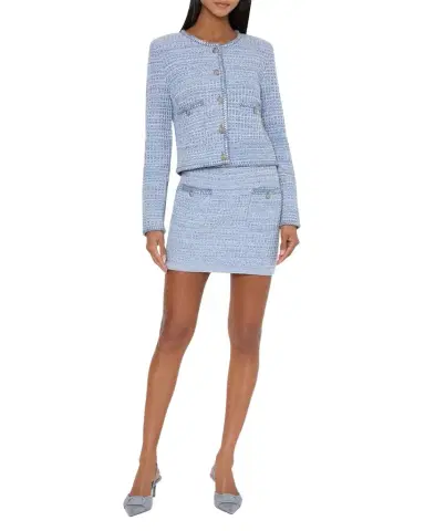 Milly Saige Waffle-Knit Mini Skirt | Thumbnail 1 Milly Saige Waffle-Knit Mini Skirt | Thumbnail 1
