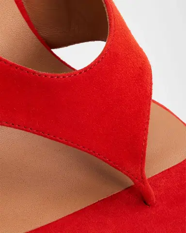 Alaïa Suede Wedge Thong Sandals | Thumbnail 5