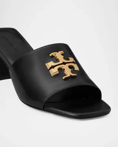 Tory Burch 55mm Eleanor Medallion Leather Slide Sandals | Thumbnail 2