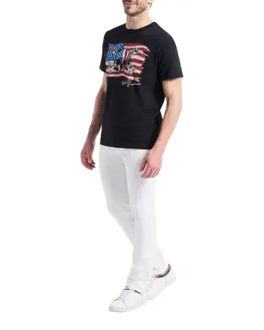 Robert Graham Men's Skull Flag Graphic Cotton T-Shirt | Thumbnail 1