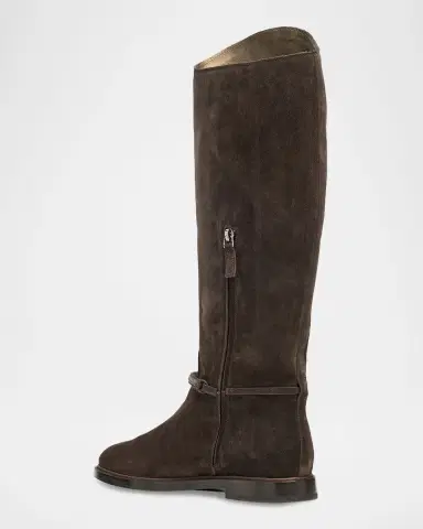 Brunello Cucinelli Suede Knee-High Riding Boots | Thumbnail 3 Brunello Cucinelli Suede Knee-High Riding Boots | Thumbnail 3