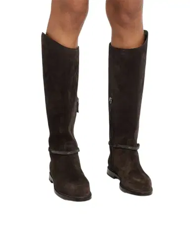 Brunello Cucinelli Suede Knee-High Riding Boots | Thumbnail 1 Brunello Cucinelli Suede Knee-High Riding Boots | Thumbnail 1