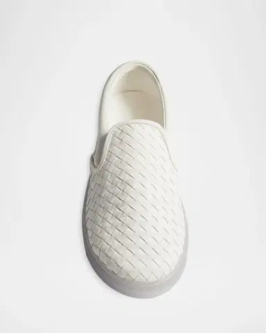 Bottega Veneta Men's Serena Intrecciato Leather Slip-On Sneakers | Thumbnail 3 Bottega Veneta Men's Serena Intrecciato Leather Slip-On Sneakers | Thumbnail 3