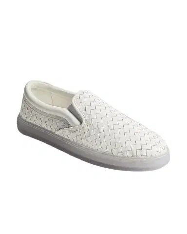 Bottega Veneta Men's Serena Intrecciato Leather Slip-On Sneakers | Thumbnail 1 Bottega Veneta Men's Serena Intrecciato Leather Slip-On Sneakers | Thumbnail 1