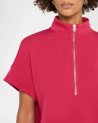 Varley Ritchie Short-Sleeve Half-Zip Sweatshirt | Thumbnail 4 Varley Ritchie Short-Sleeve Half-Zip Sweatshirt | Thumbnail 4