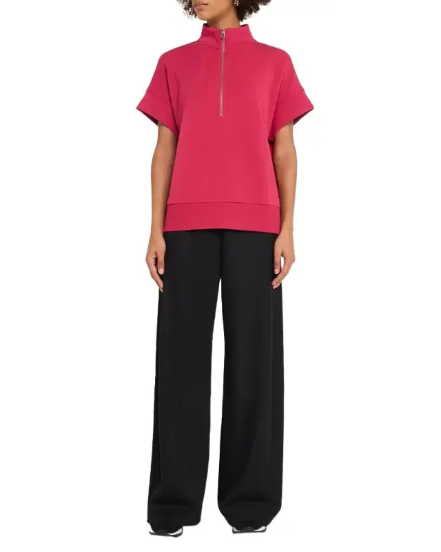 Varley Ritchie Short-Sleeve Half-Zip Sweatshirt