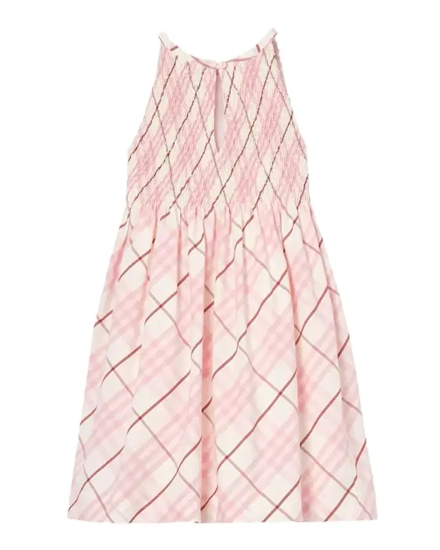 Burberry Girl 's Elsie Smocked Check Cotton Dress, Size 4-14