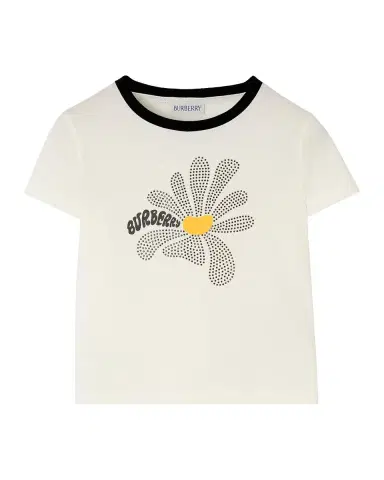 Burberry Girl's Rhinestone Daisy Cotton T-Shirt | Thumbnail 2 Burberry Girl's Rhinestone Daisy Cotton T-Shirt | Thumbnail 2
