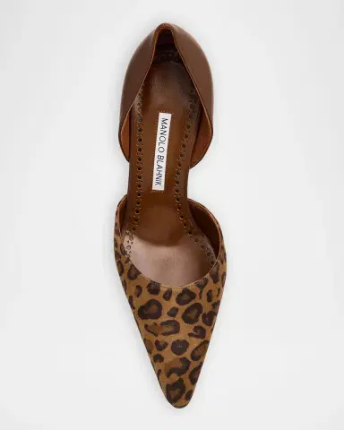 Manolo Blahnik 90mm Taylerbinu Leopard Mixed Leather Pumps | Thumbnail 3 Manolo Blahnik 90mm Taylerbinu Leopard Mixed Leather Pumps | Thumbnail 3
