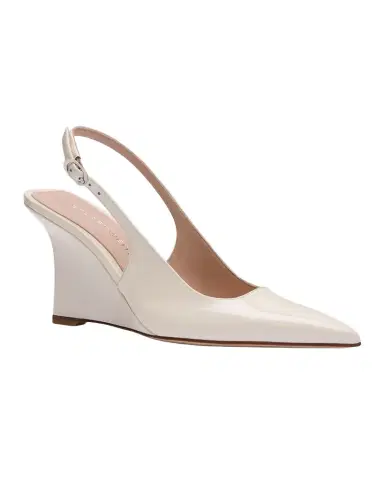 Stuart Weitzman 85mm Vinnie Patent Leather Slingback Wedge Pumps | Thumbnail 1