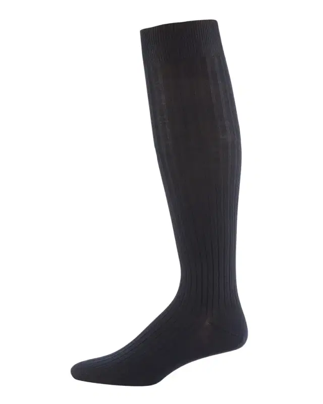 Over-the-Calf Ribbed Socks