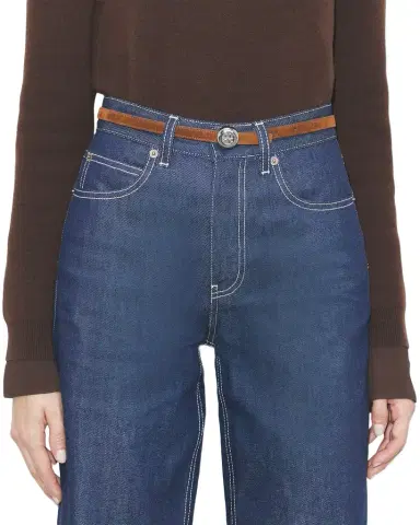 Tory Burch Romy Reversible Suede Belt | Thumbnail 1
